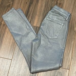 J Brand Silver Super Skinny Jeans. NWT!  Size 25